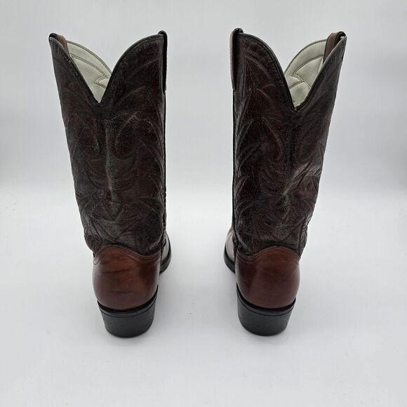 Durango Cowboy Boots Mens 9.5 D Brown Red Leather Western USA Vintage - Picture 3 of 11